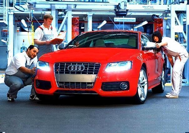 Montage des Audi A5 im Werk Ingolstadt.